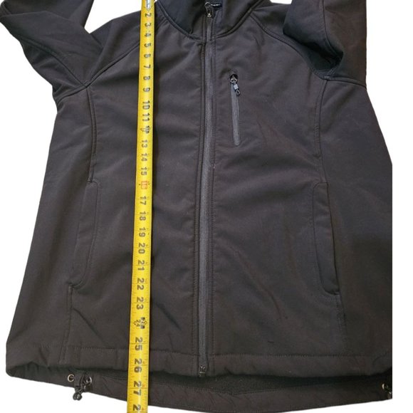 SWISSTECH Men’s Black Jacket Soft Shell Wind Resistant Outwear Coat Size M - Picture 9 of 14